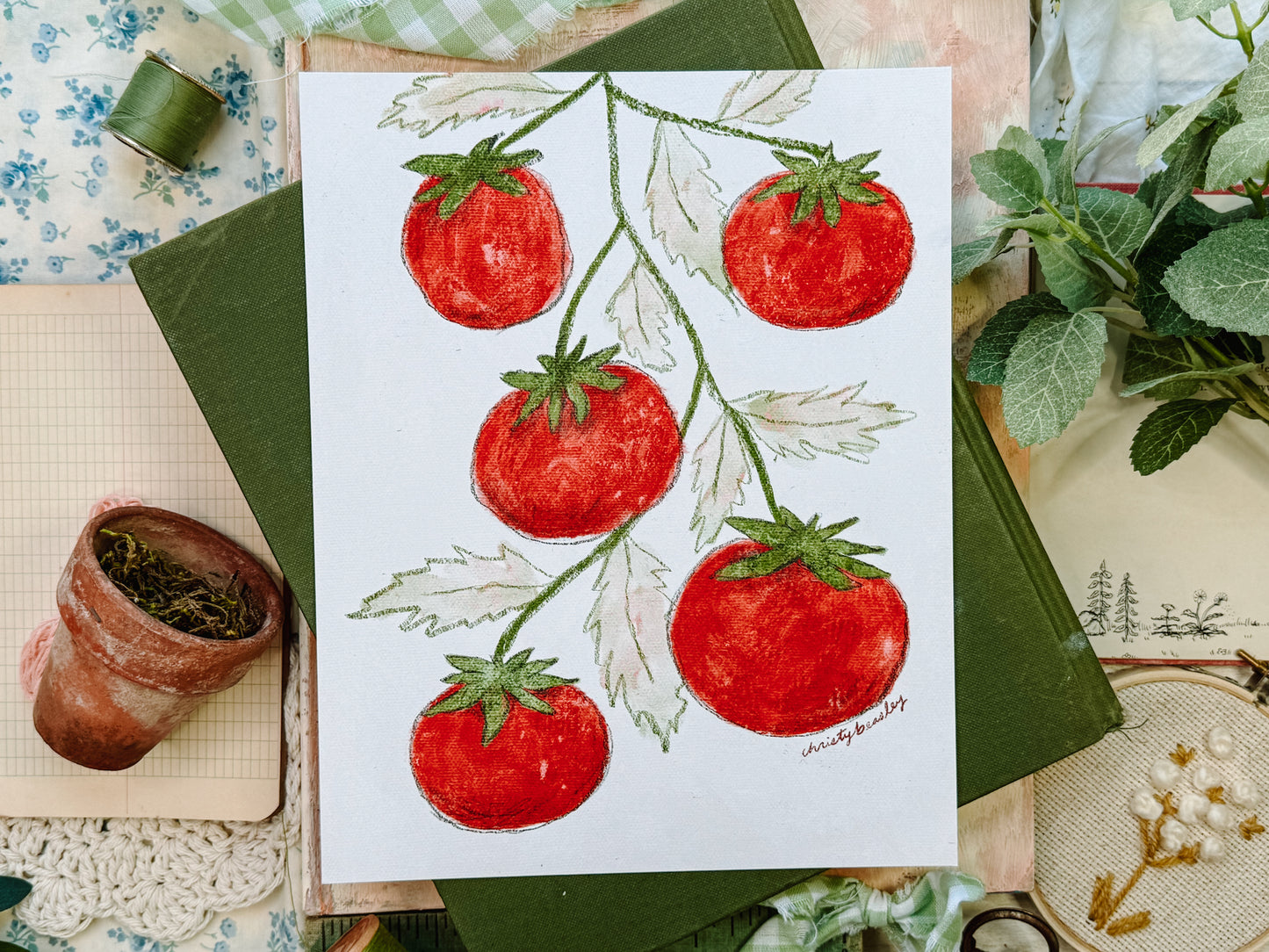 Tomatoes on the Vine Art Print