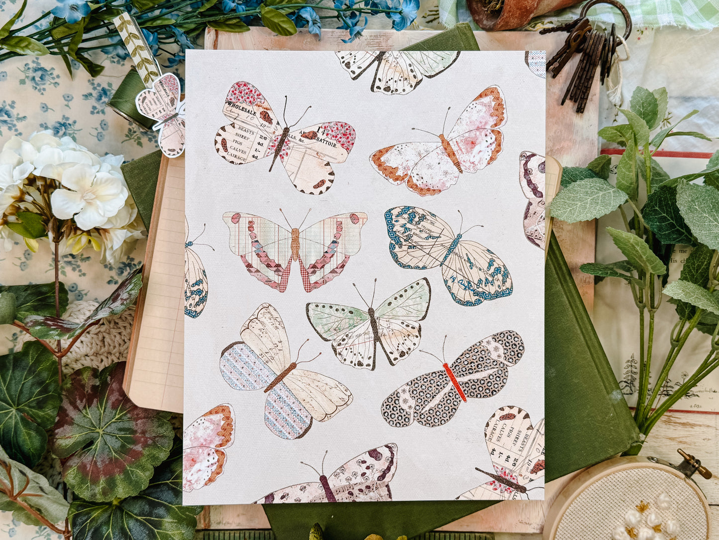 Vintage Butterflies Art Print