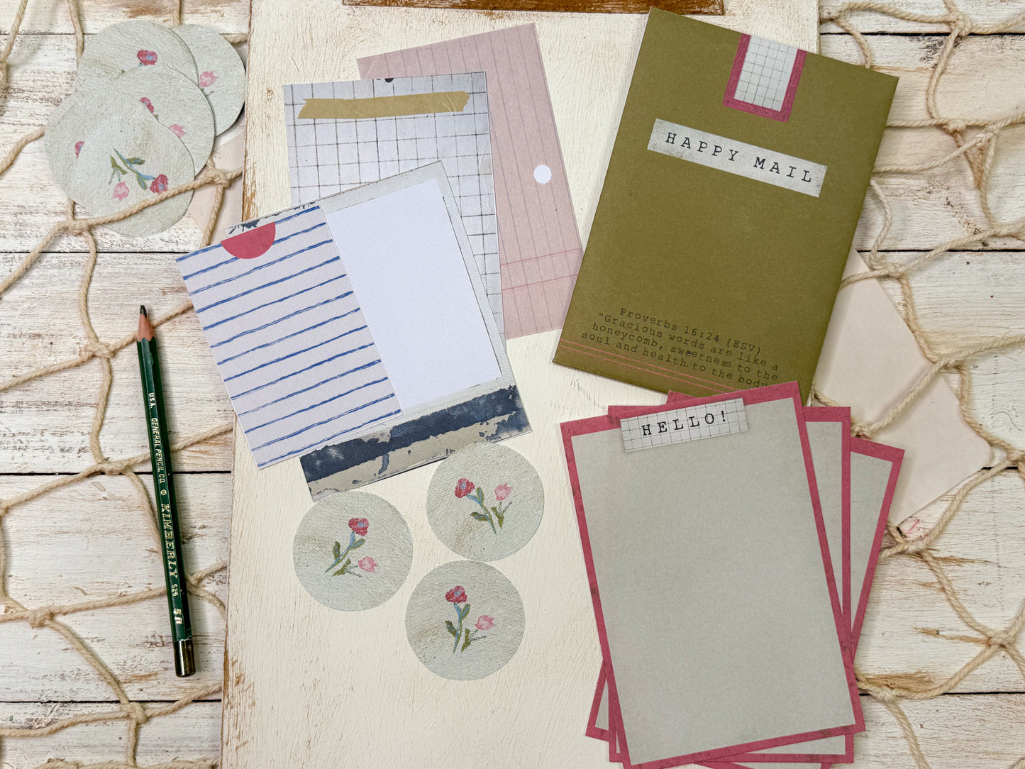 Happy Mail Stationery Set Digital Download