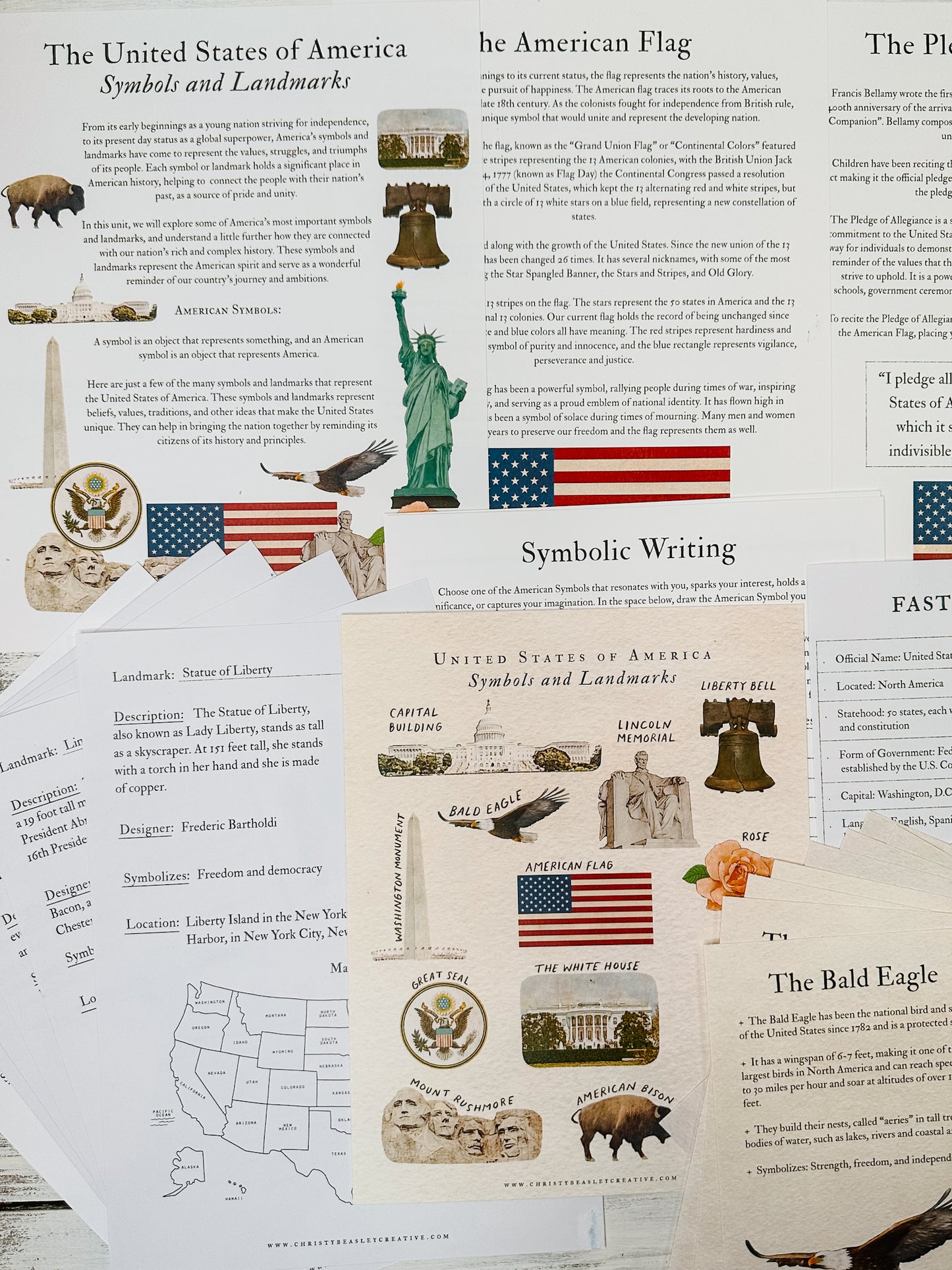 American Symbols Unit Study Digital Download