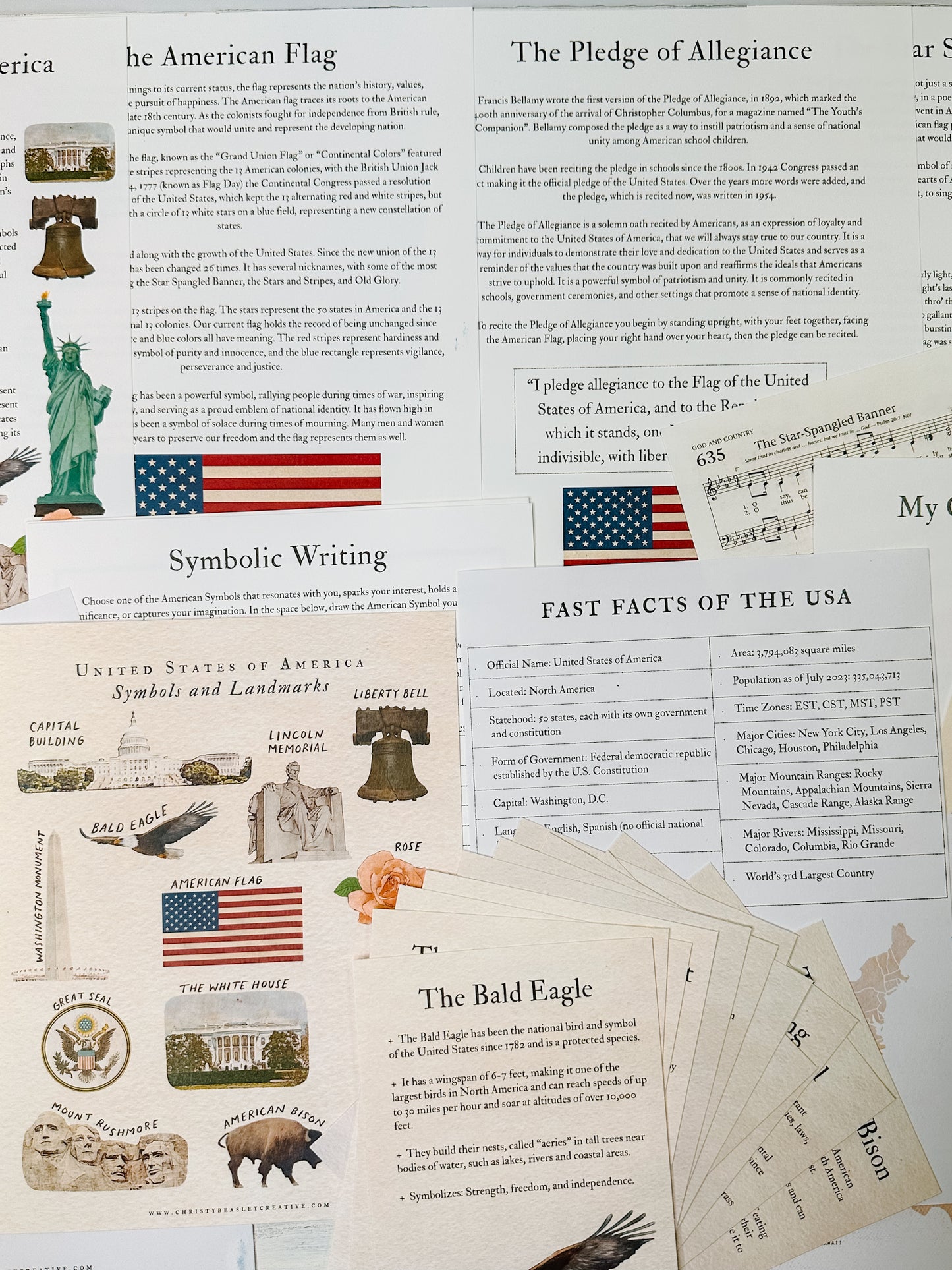 American Symbols Unit Study Digital Download