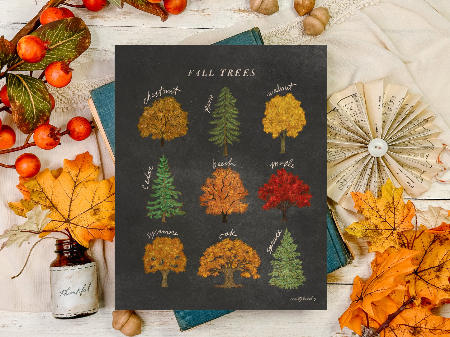 Fall Trees Poster