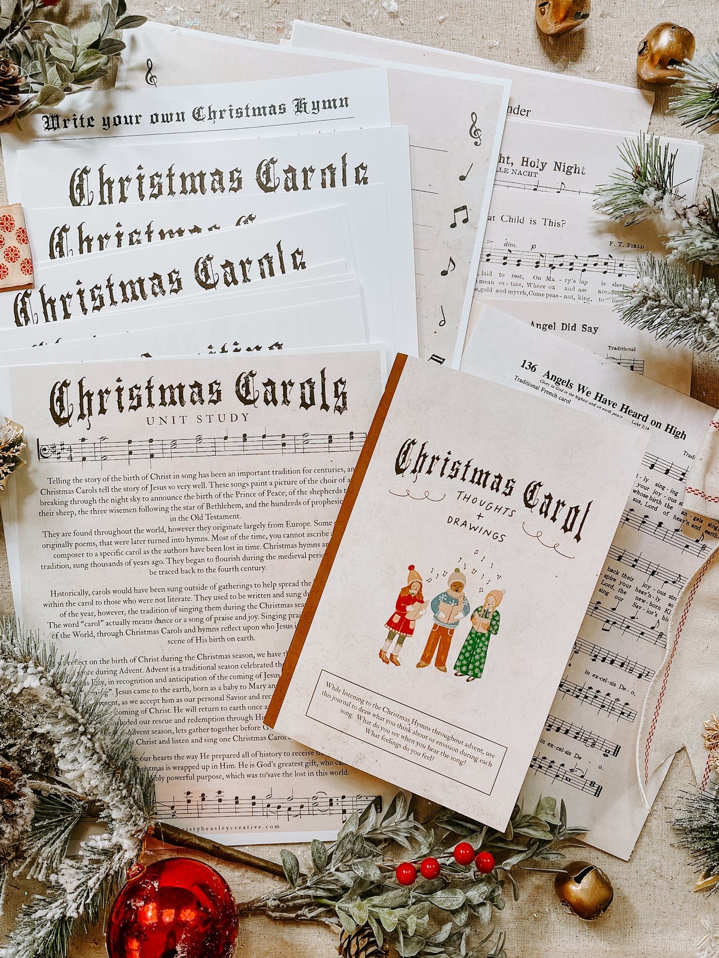 Christmas Carols Unit Study Digital Download