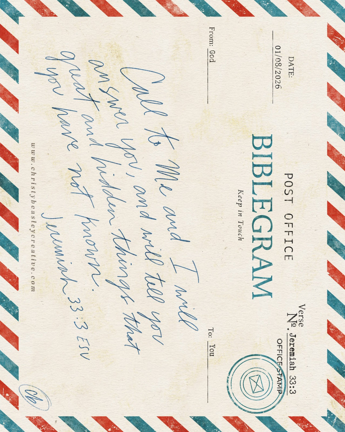 Biblegram Jeremiah 33:3