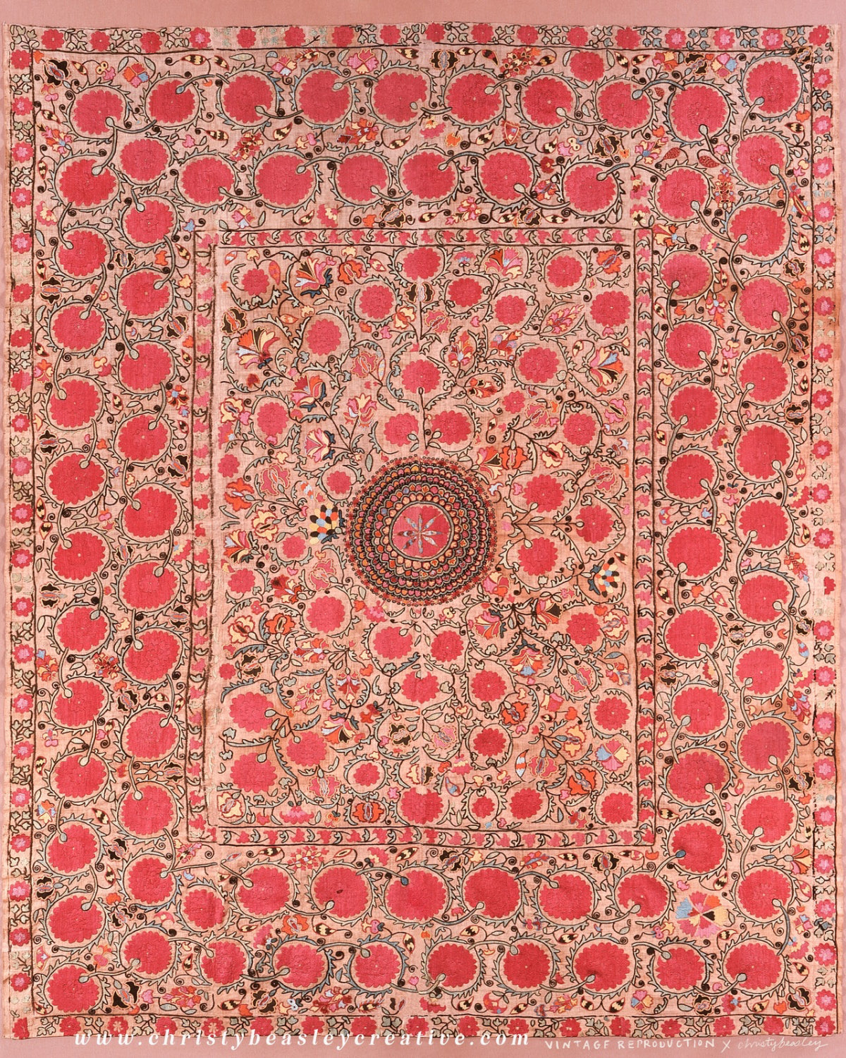 Heartwork Vintage Tapestry Reproduction