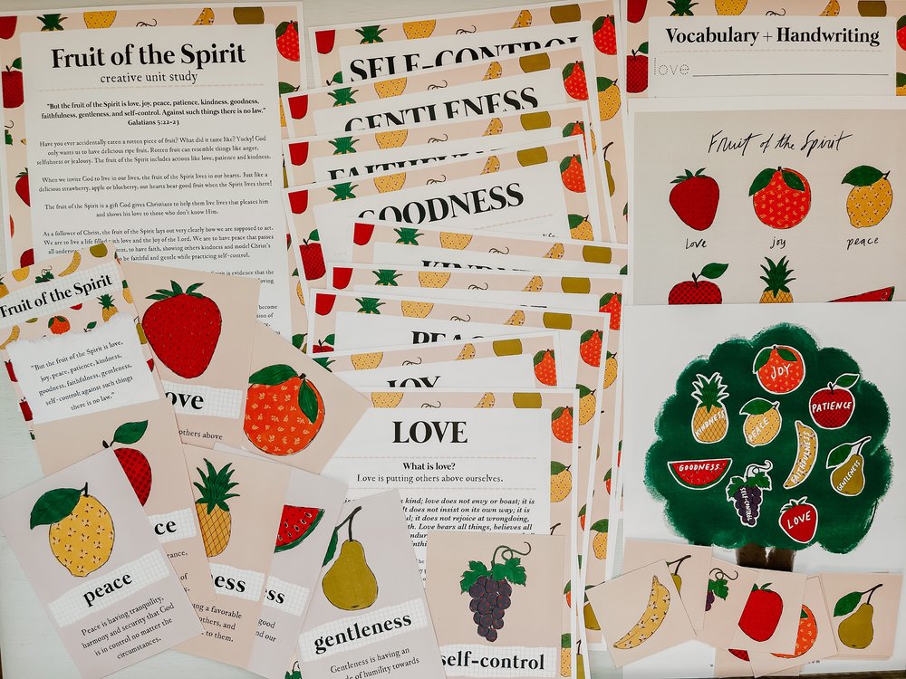 Fruit of the Spirit Unit Study Digital Download