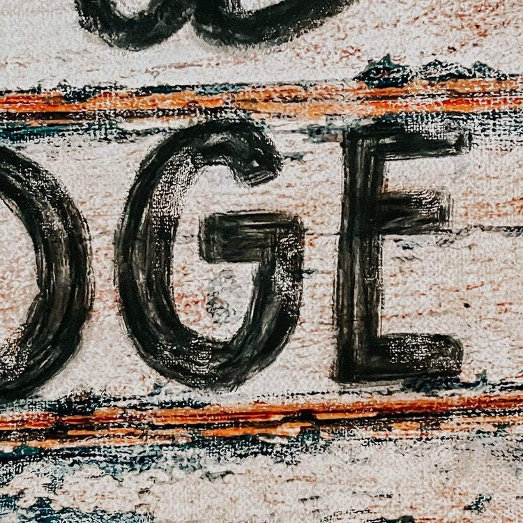 Ski Lodge Sign Print