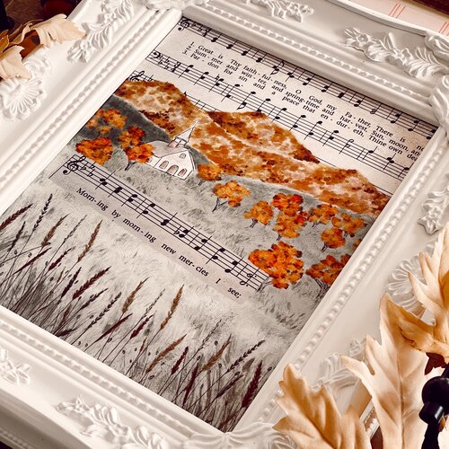 Autumn Country Church Print