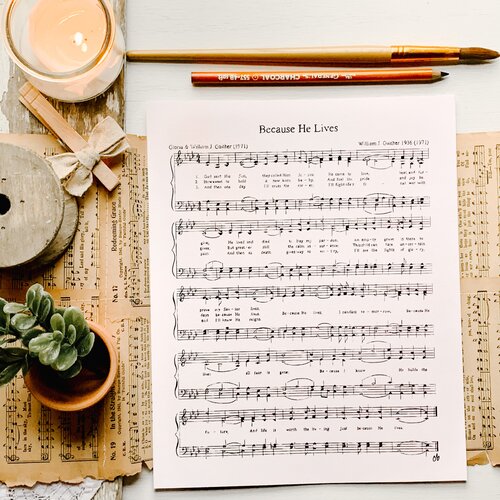 Because He Lives Hymn Print