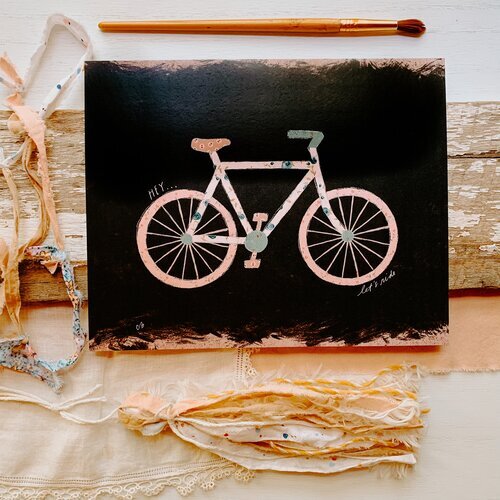Hey Let's Ride Print