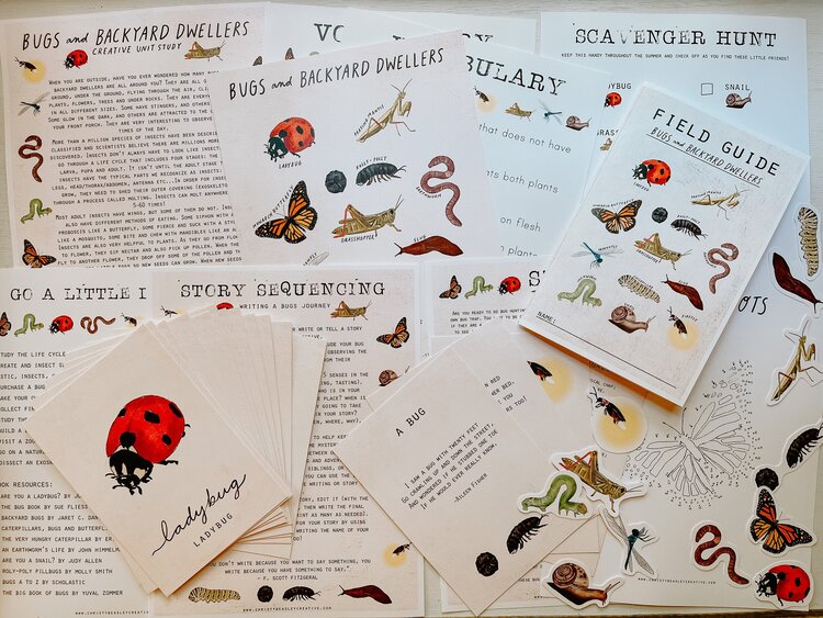 Bugs and Backyard Dwellers Unit Study Digital Download