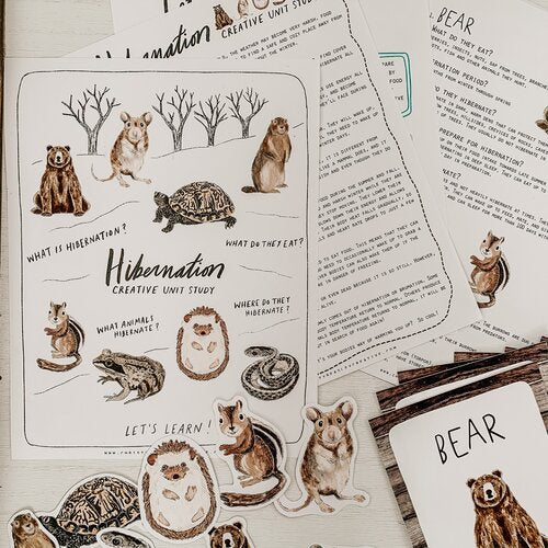 Hibernation Unit Study Digital Download