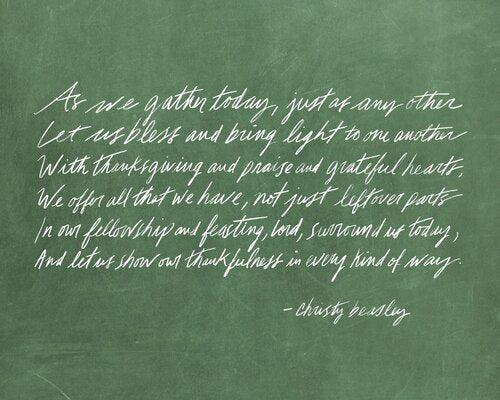 Prayer of Thanks Print