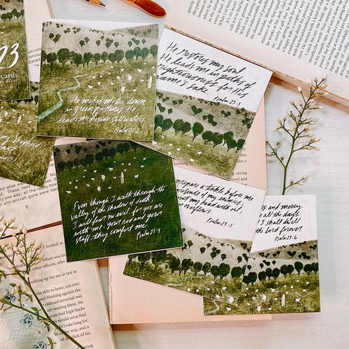 Psalm 23 Scripture Cards Digital Download