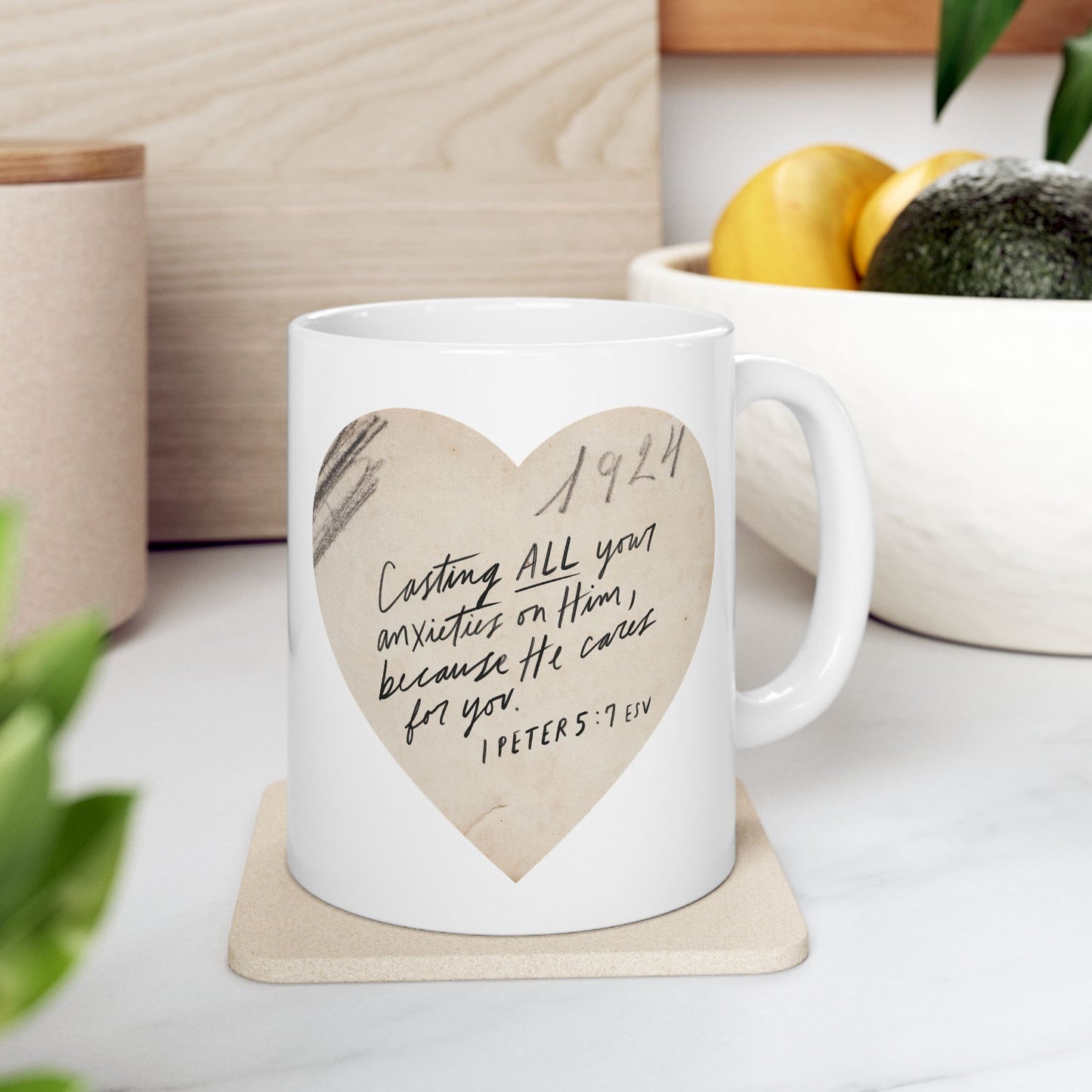 Cast All Your Anxieties on Him Ceramic Mug – Coffee Cup (11oz & 15oz)