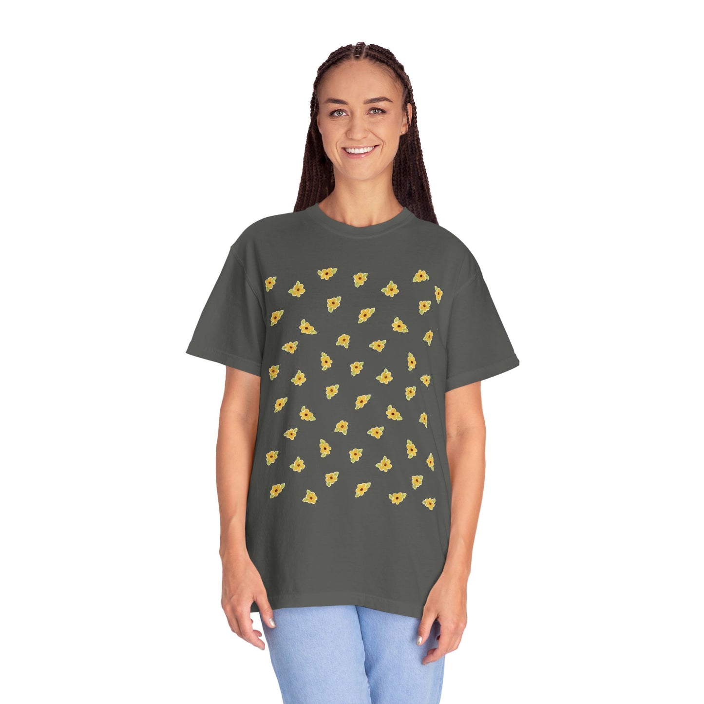 Yellow Daisies - Unisex Garment-Dyed Comfort Colors T-shirt - by Christy Beasley