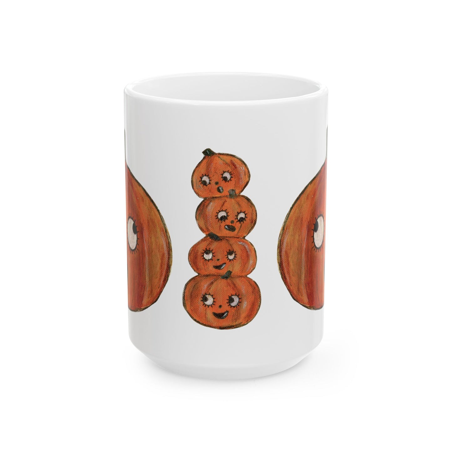 Cutie Pumpkins Ceramic Mug – Coffee Cup (11oz & 15oz)