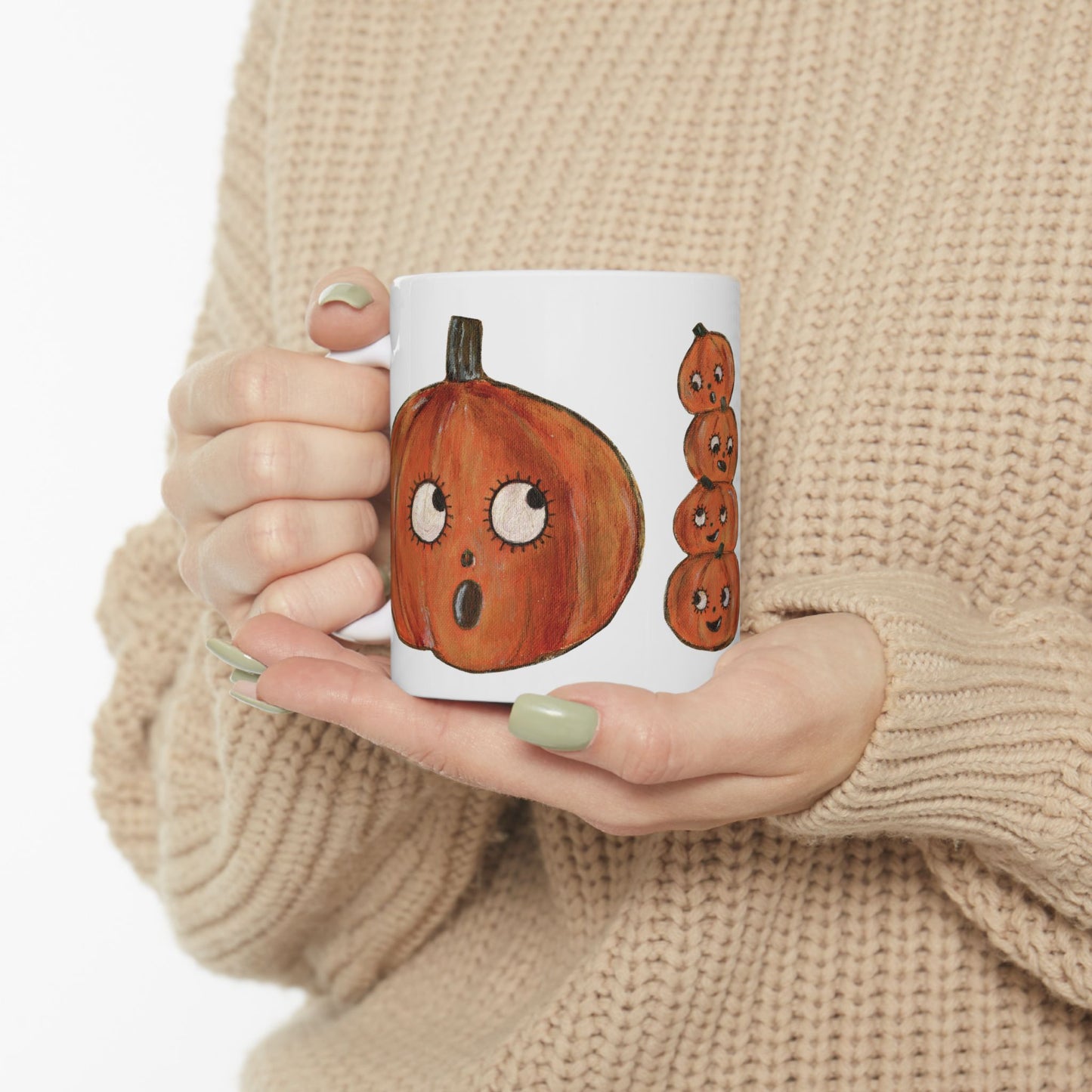 Cutie Pumpkins Ceramic Mug – Coffee Cup (11oz & 15oz)