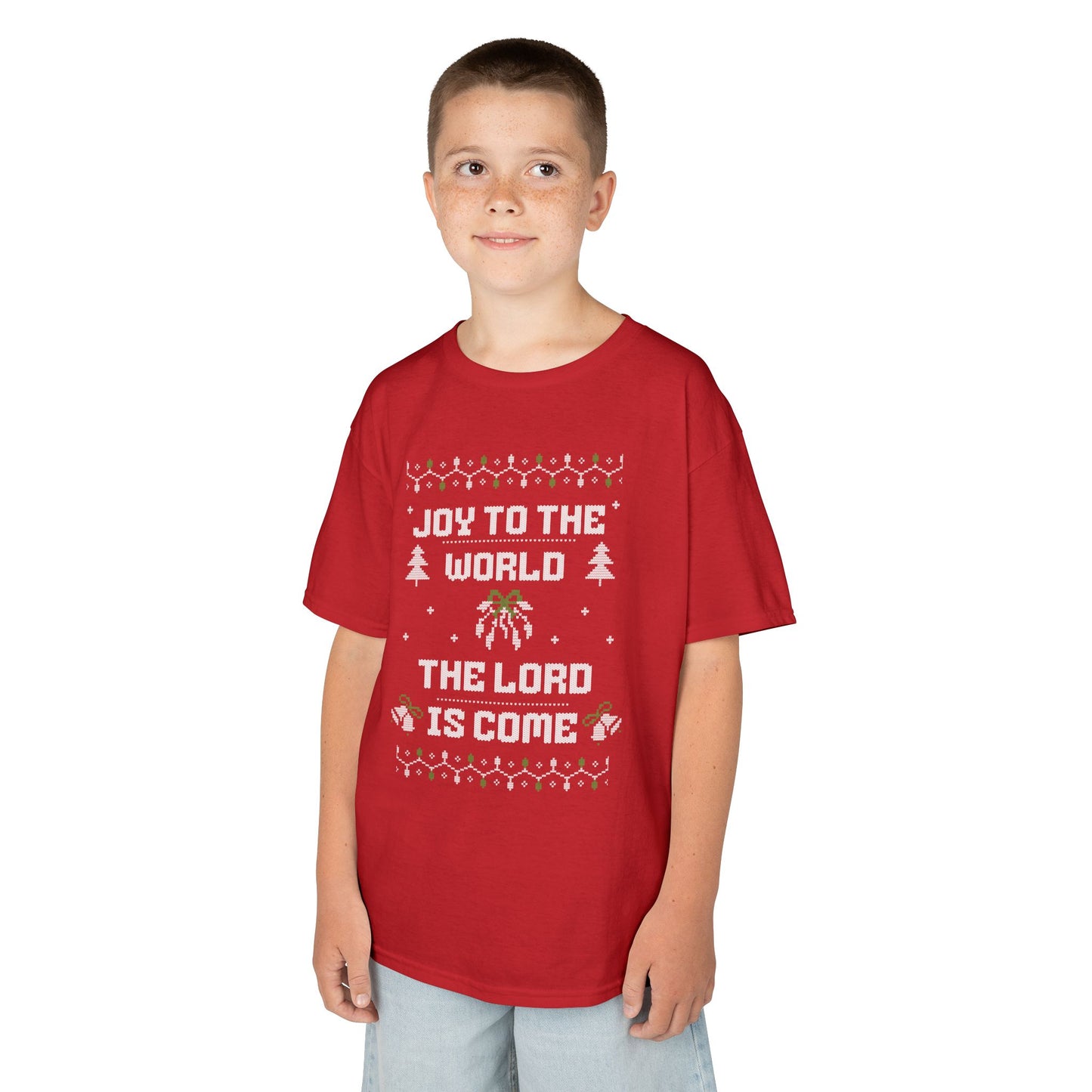 “Joy to the World” Knit design - Kids Heavy Cotton™ Tee