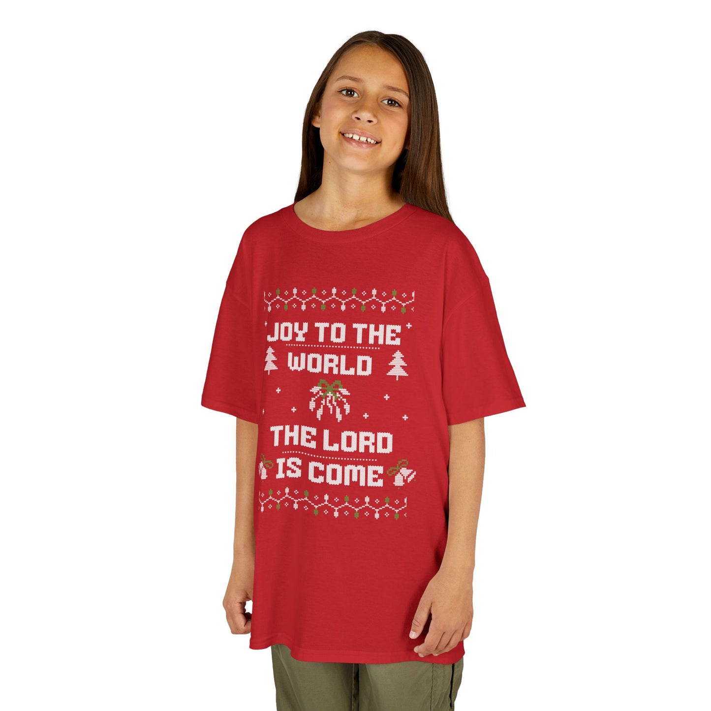 “Joy to the World” Knit design - Kids Heavy Cotton™ Tee