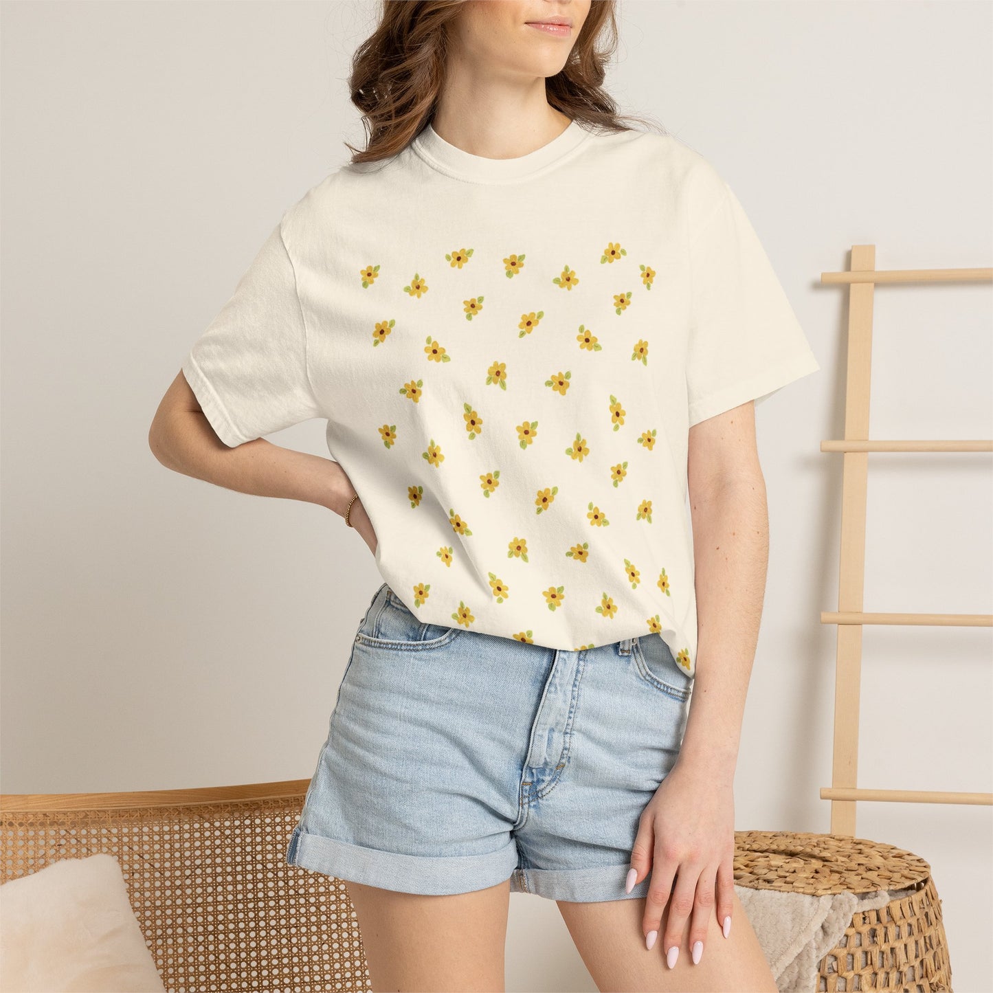 Yellow Daisies - Unisex Garment-Dyed Comfort Colors T-shirt - by Christy Beasley