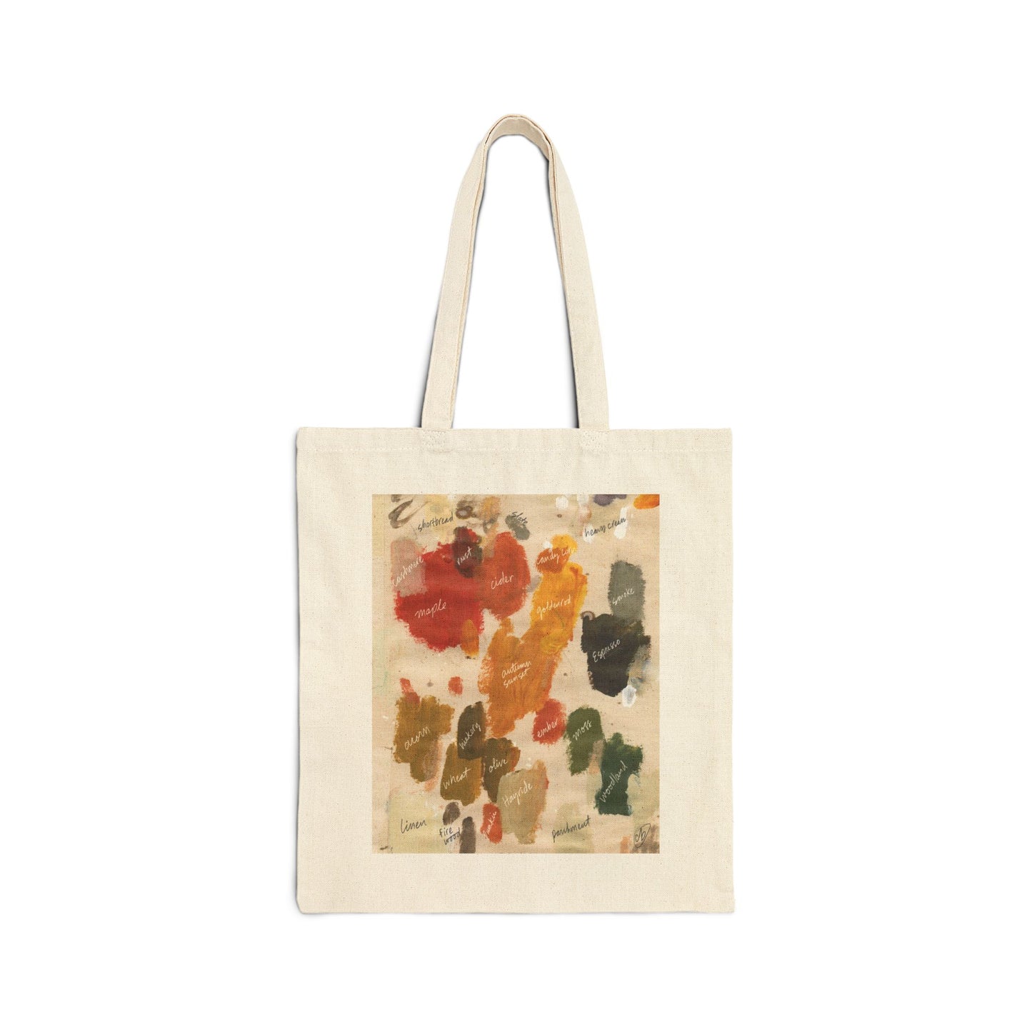 Fall Paint Palette - Cotton Canvas Tote Bag