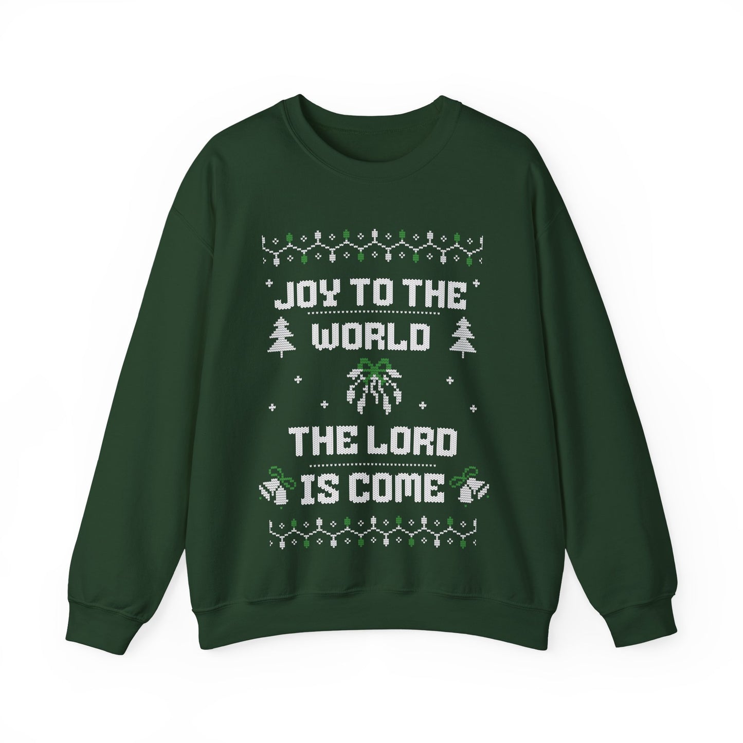 Joy to the World - Knit Style - Unisex Heavy Blend™ Crewneck Sweatshirt