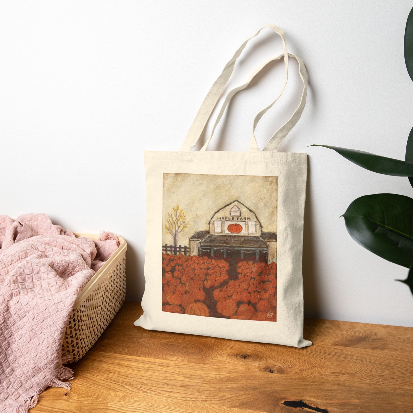 Maple Farm - Cotton Canvas Tote Bag