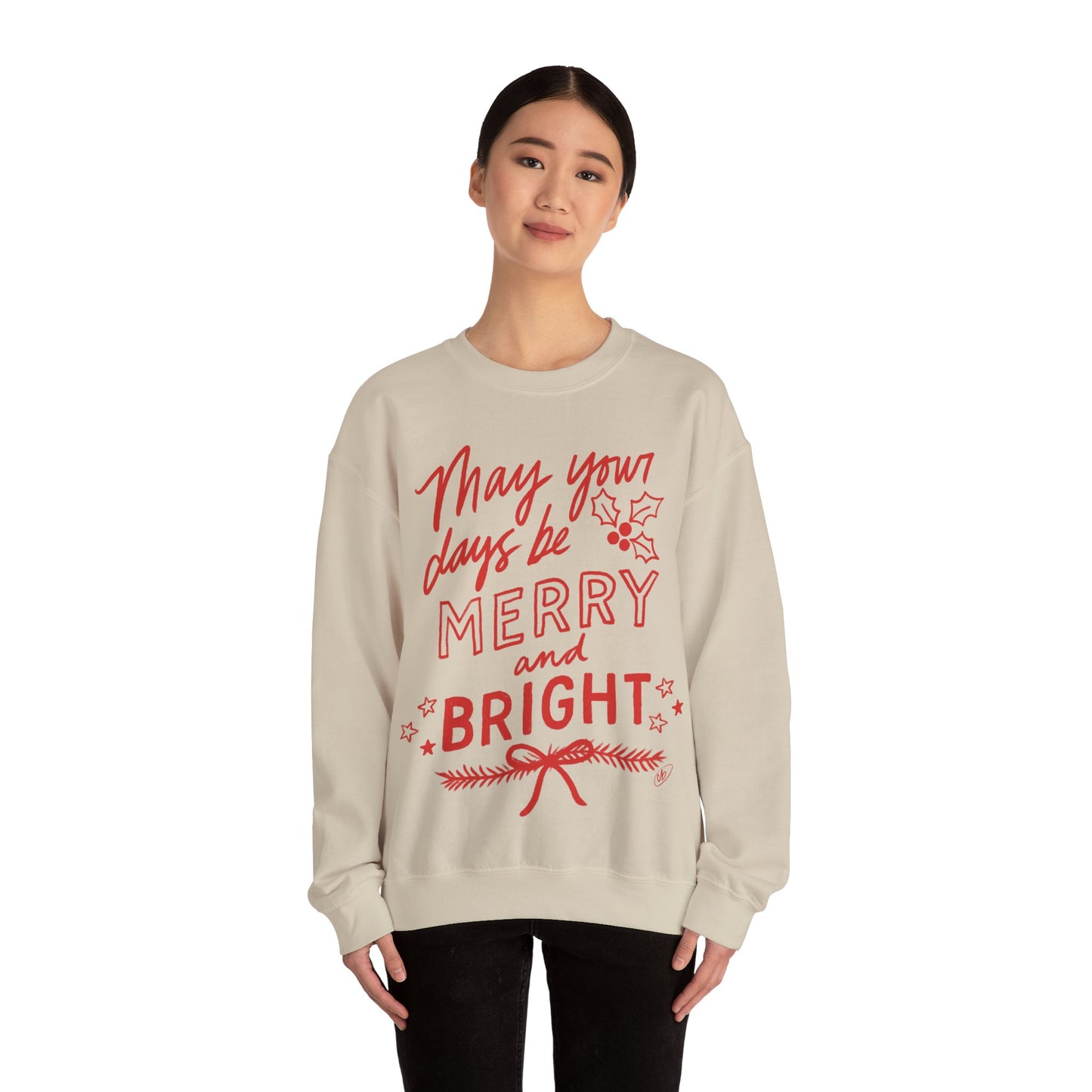 May Your Days Be Merry And Bright - Unisex Heavy Blend™ Crewneck Sweatshirt