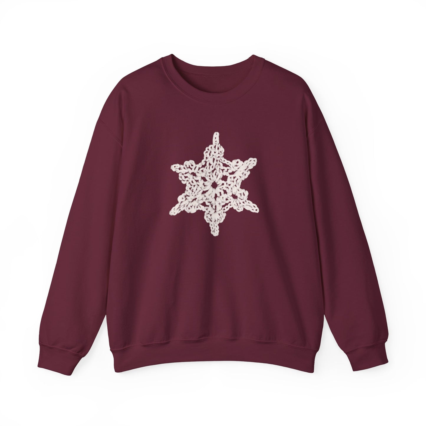 Crochet Snowflake - Unisex Heavy Blend™ Crewneck Sweatshirt