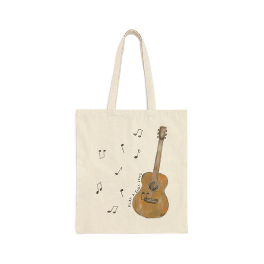 Guitar / Music Cotton Canvas Tote Bag