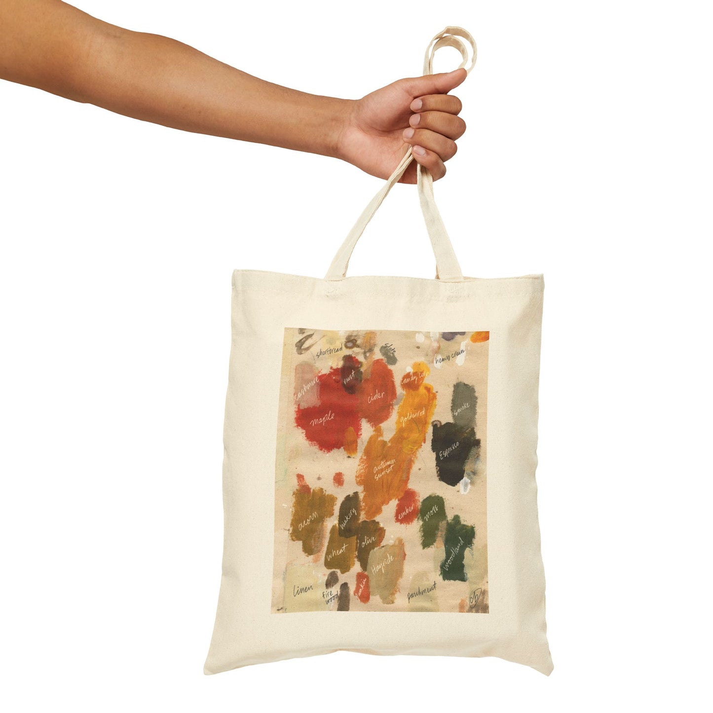 Fall Paint Palette - Cotton Canvas Tote Bag