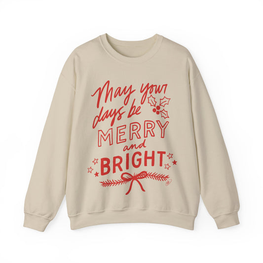 May Your Days Be Merry And Bright - Unisex Heavy Blend™ Crewneck Sweatshirt