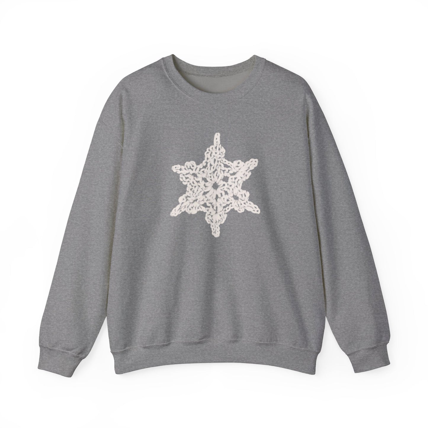 Crochet Snowflake - Unisex Heavy Blend™ Crewneck Sweatshirt