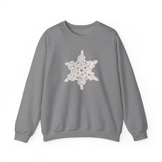 Crochet Snowflake - Unisex Heavy Blend™ Crewneck Sweatshirt