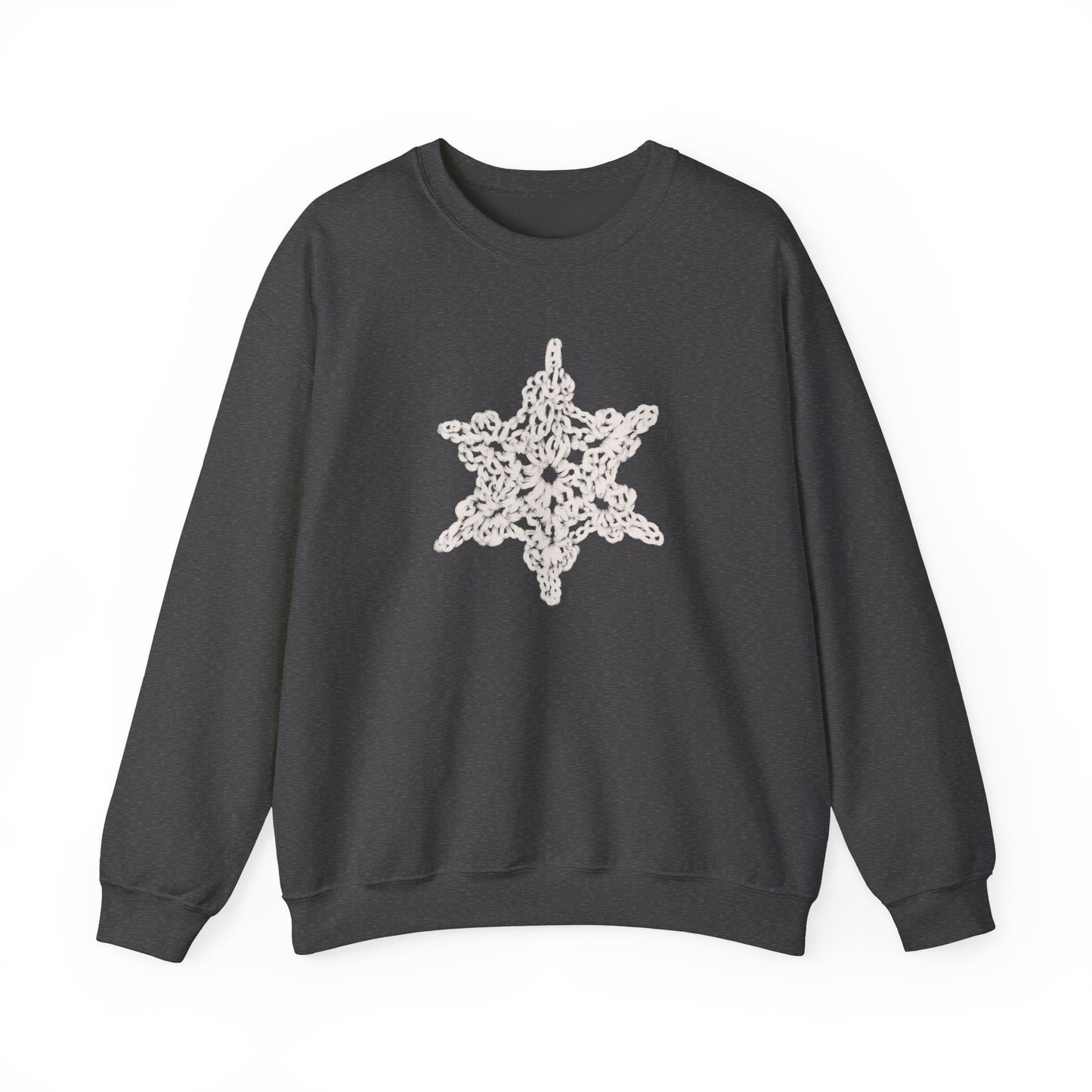 Crochet Snowflake - Unisex Heavy Blend™ Crewneck Sweatshirt