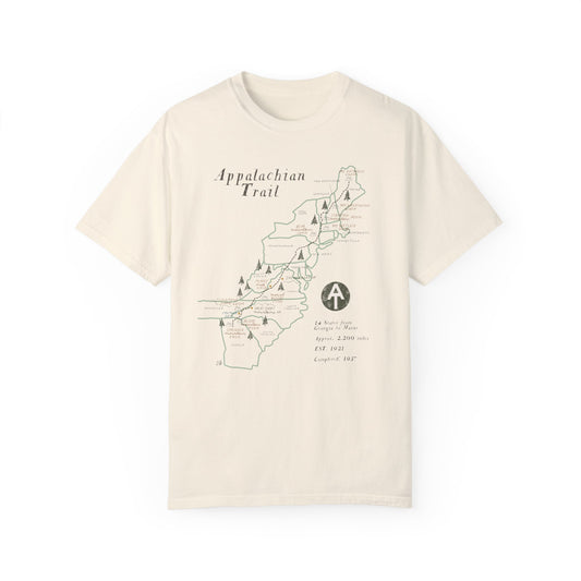 Appalachian Trail - AT - Unisex Garment-Dyed Comfort Colors T-shirt - by Christy Beasley