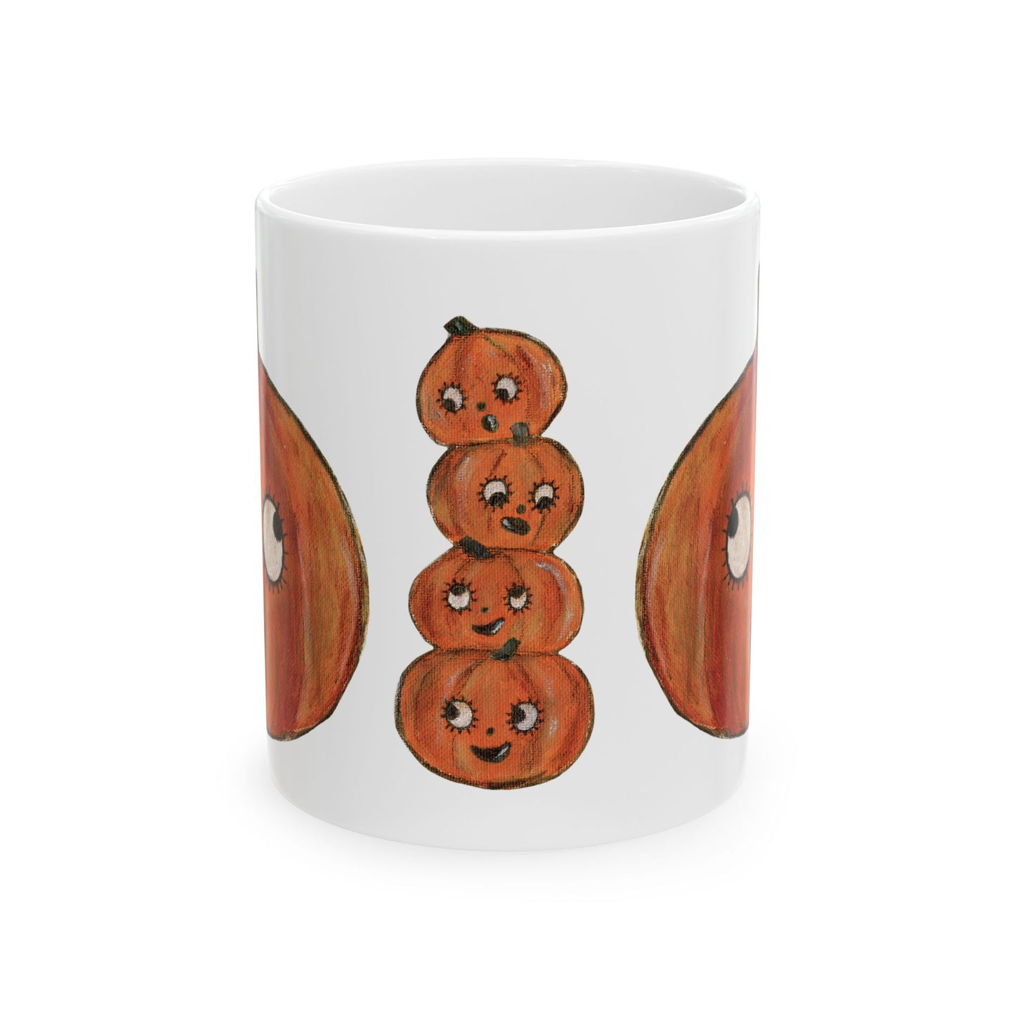 Cutie Pumpkins Ceramic Mug – Coffee Cup (11oz & 15oz)