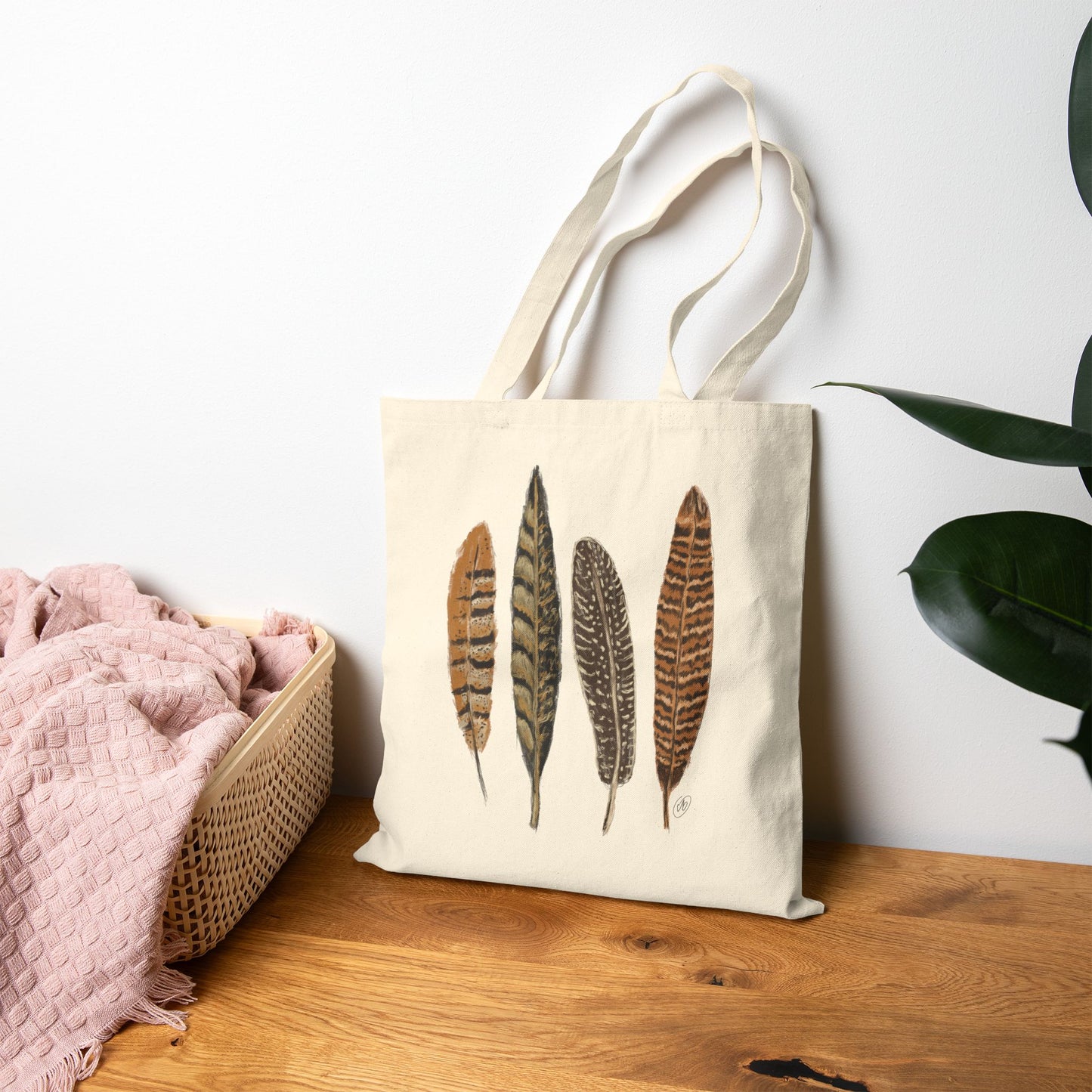 Pheasant Feathers - Cotton Canvas Tote Bag