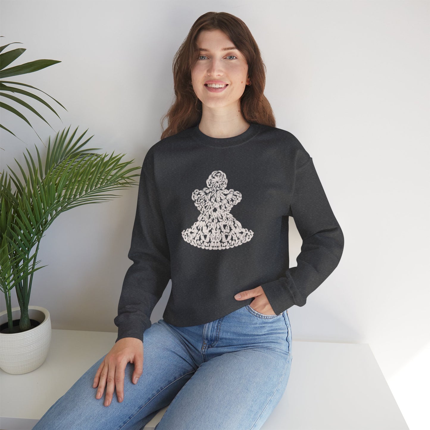 Crochet Angel - Unisex Heavy Blend™ Crewneck Sweatshirt