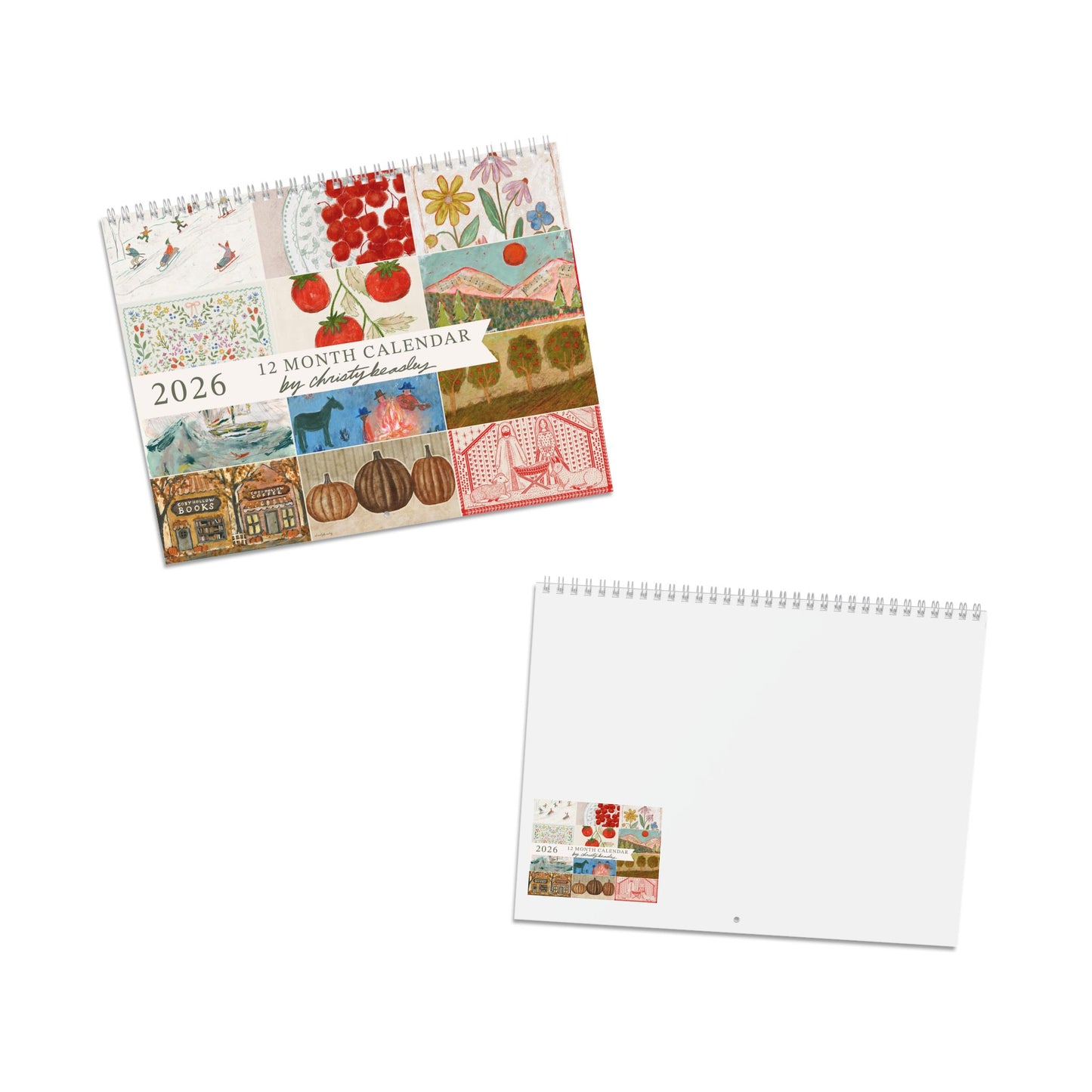 2026 Christy Beasley Creative Wall Calendar — 12-Month Seasonal Art Calendar (January–December)