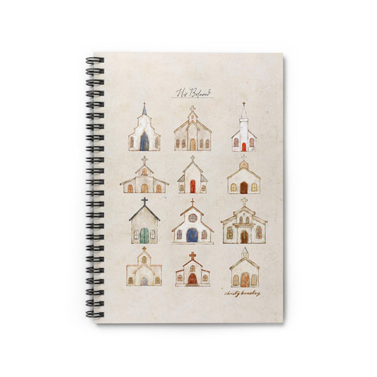 “His Beloved” Churches Spiral Notebook - Ruled Line - by Christy Beasley