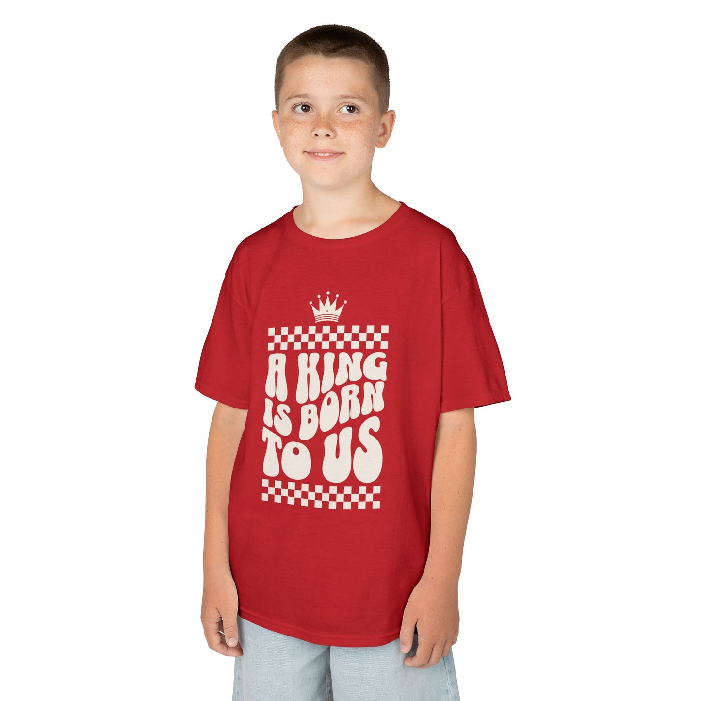 “A King is Born to Us” Kids Heavy Cotton™ Tee