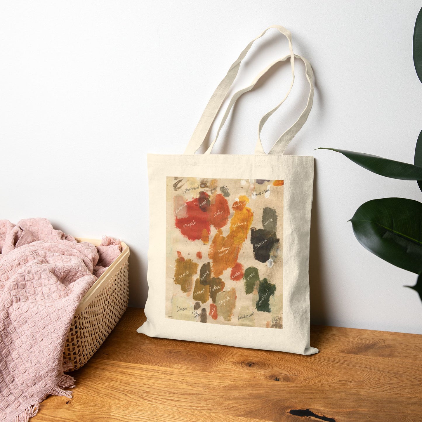 Fall Paint Palette - Cotton Canvas Tote Bag