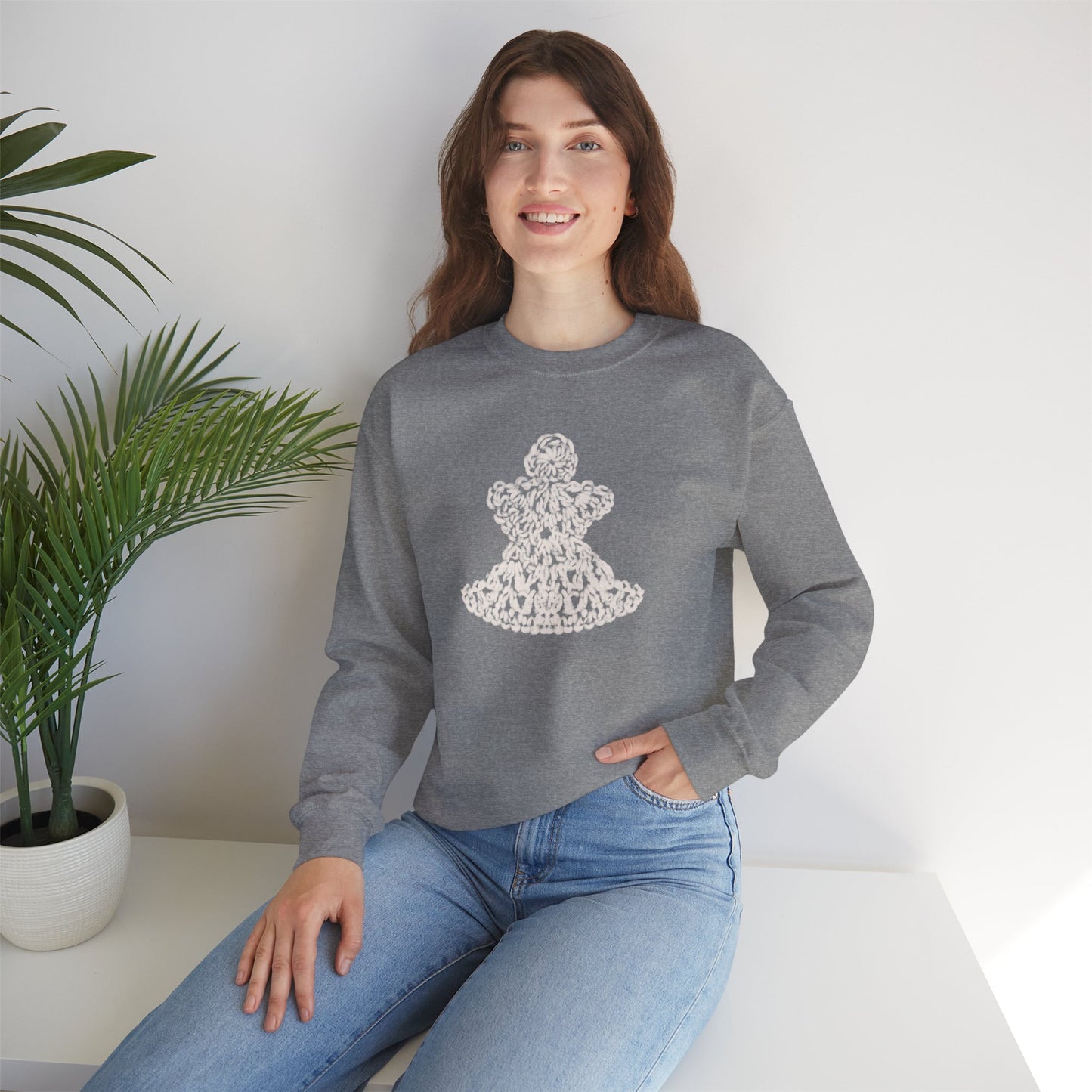 Crochet Angel - Unisex Heavy Blend™ Crewneck Sweatshirt