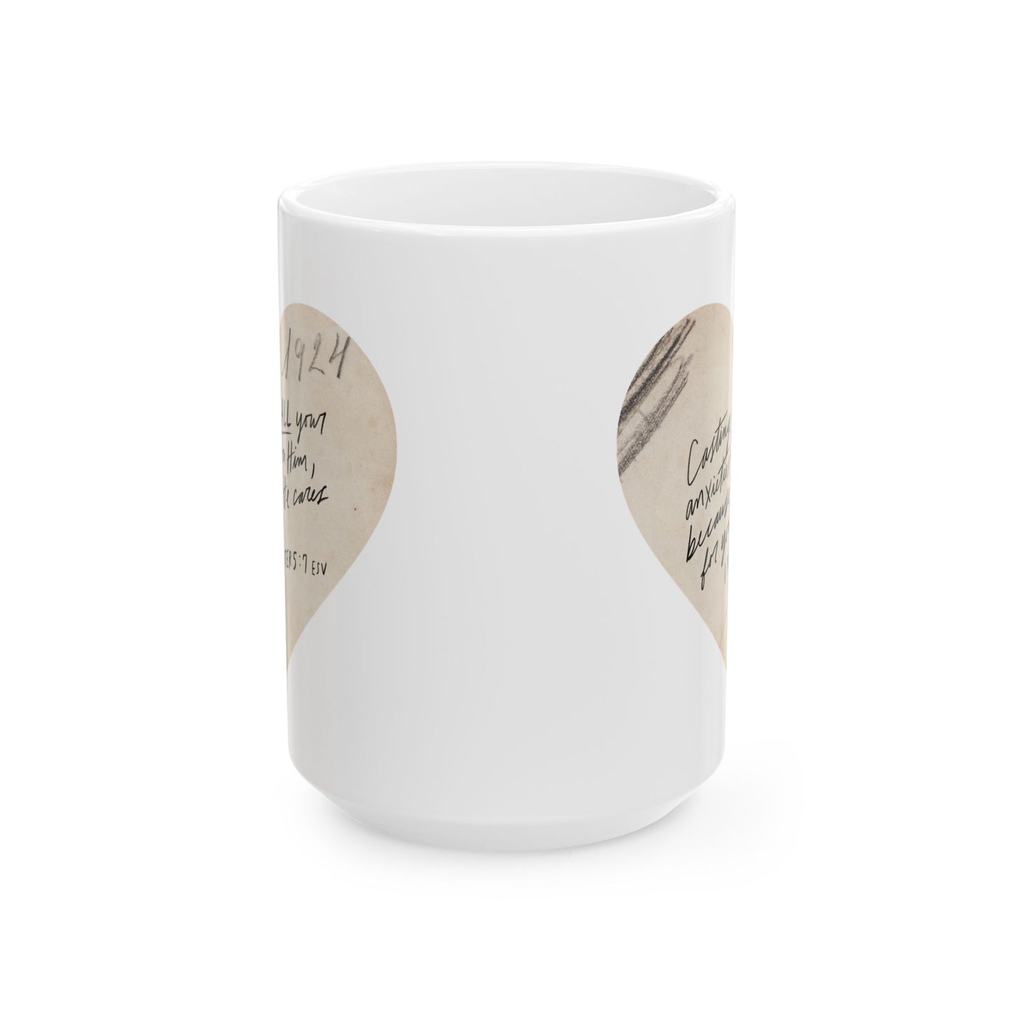 Cast All Your Anxieties on Him Ceramic Mug – Coffee Cup (11oz & 15oz)