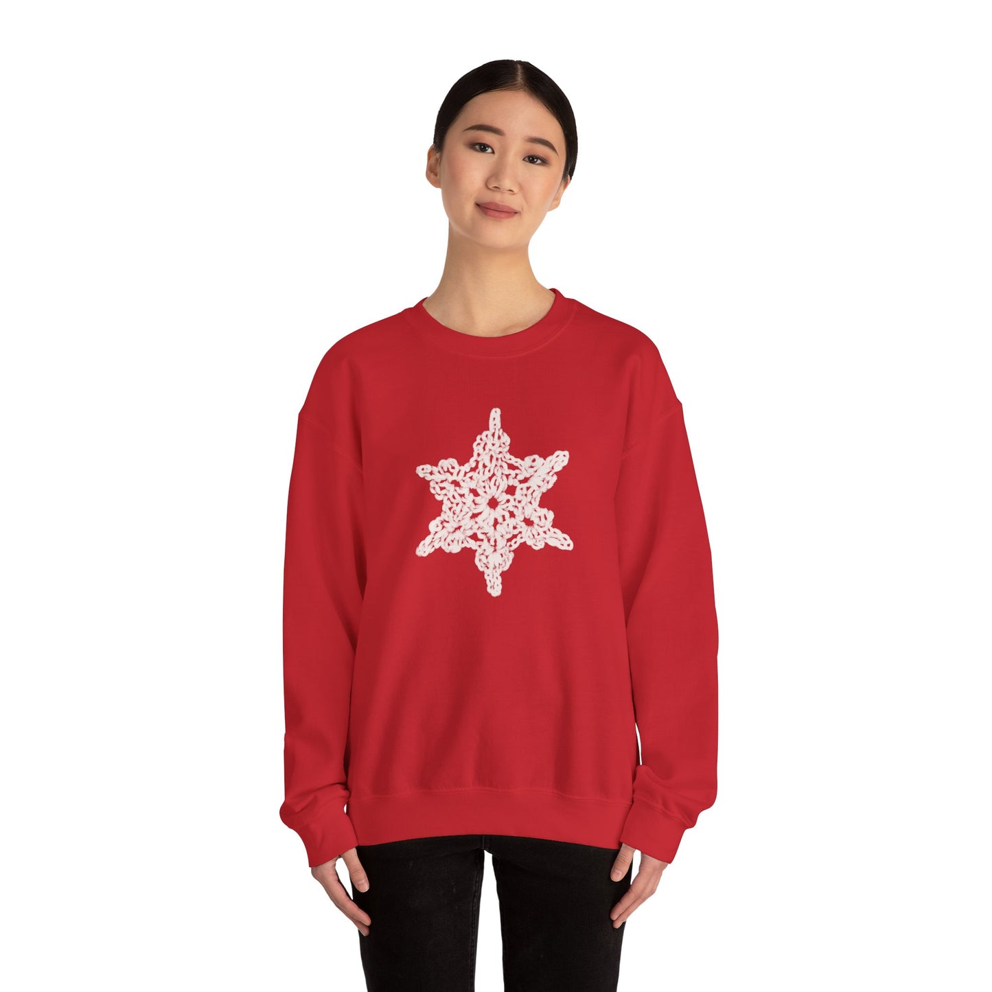 Crochet Snowflake - Unisex Heavy Blend™ Crewneck Sweatshirt