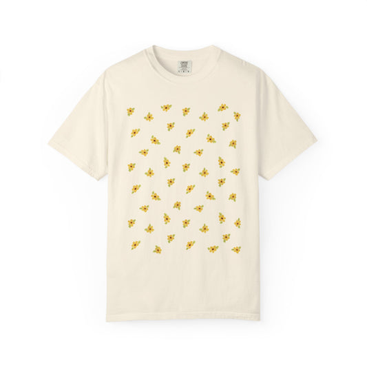Yellow Daisies - Unisex Garment-Dyed Comfort Colors T-shirt - by Christy Beasley