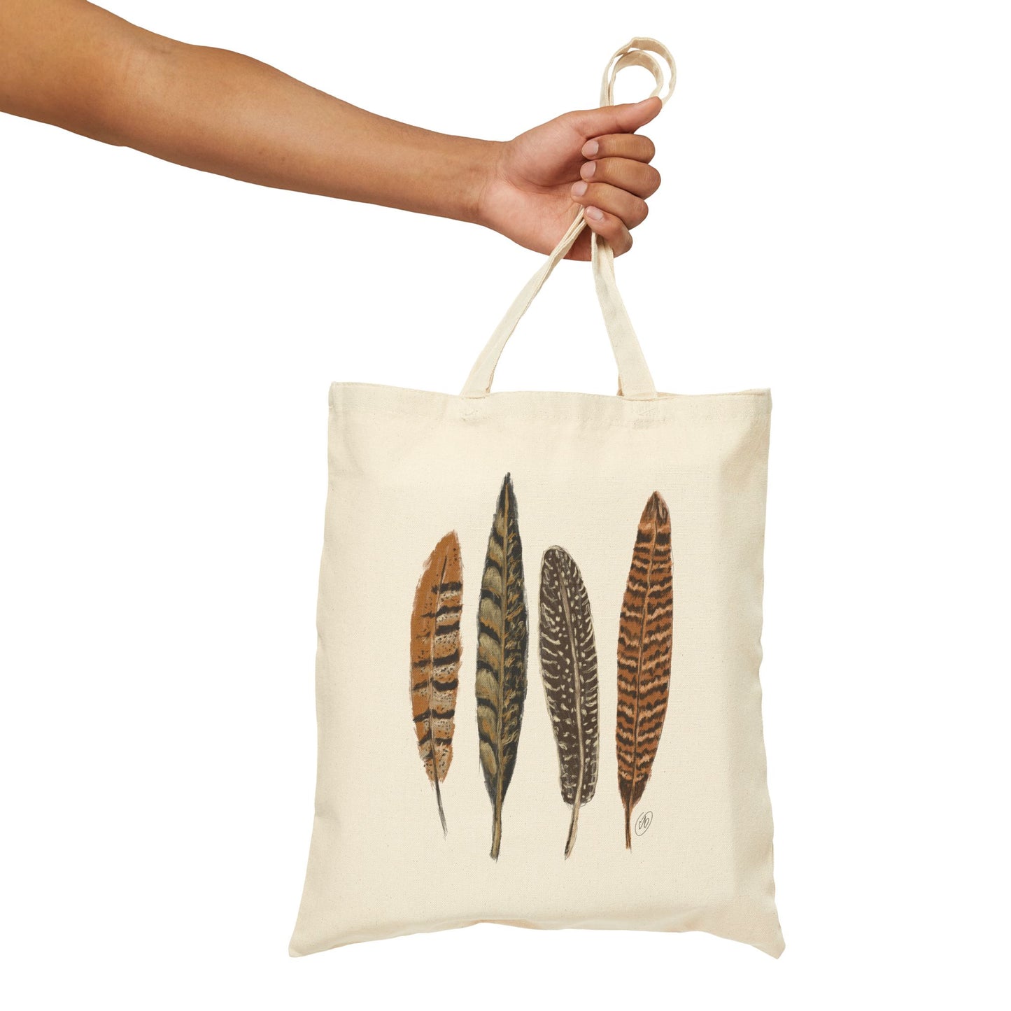 Pheasant Feathers - Cotton Canvas Tote Bag