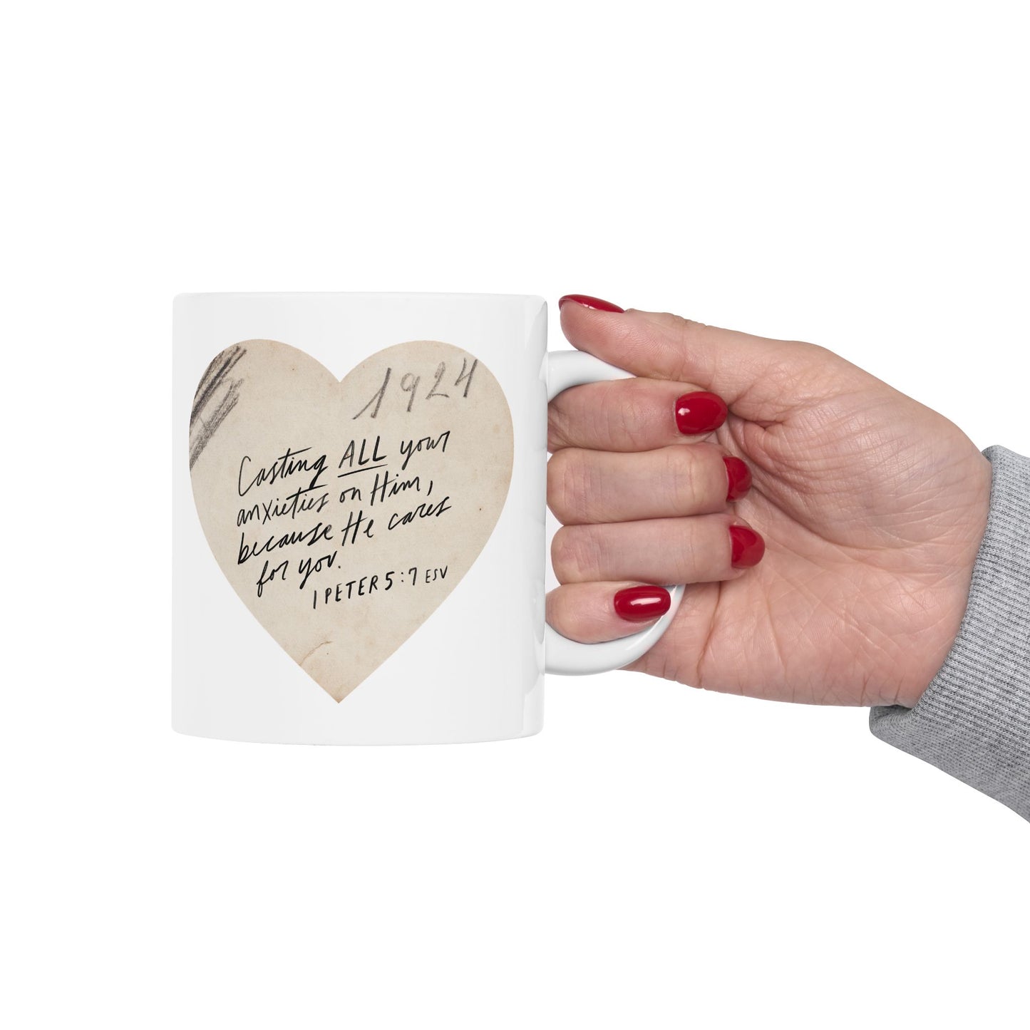 Cast All Your Anxieties on Him Ceramic Mug – Coffee Cup (11oz & 15oz)